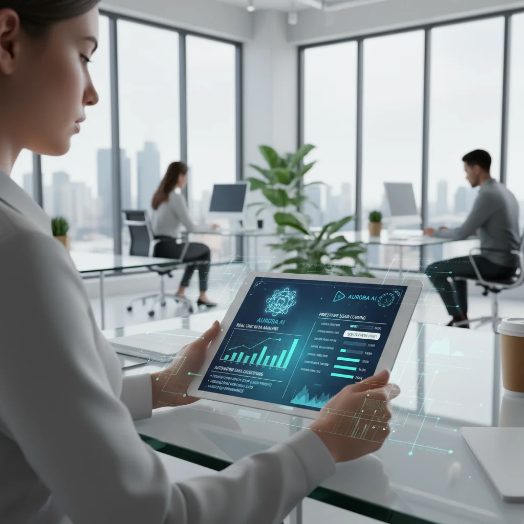 AI-powered CRM assistant providing real-time data and predictive insights to a sales rep