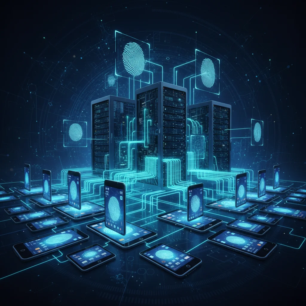 Secure network infrastructure supporting advanced mobile biometric authentication systems.