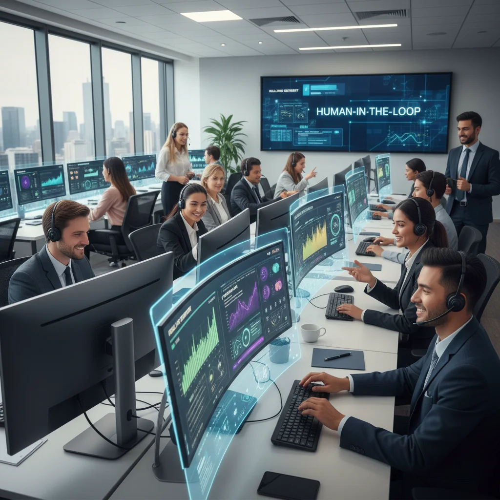 Customer service agents leveraging advanced AI tools for enhanced support