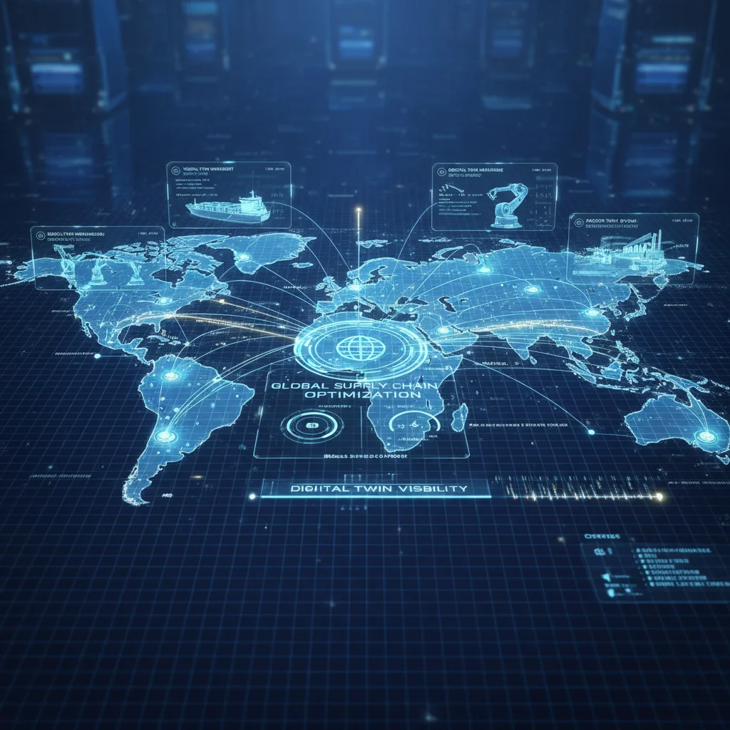 Digital twin optimizing global manufacturing supply chain logistics