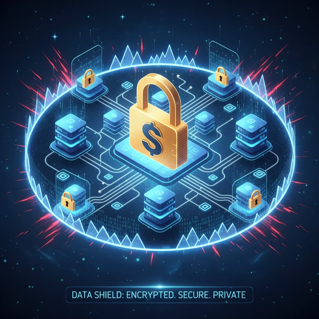 Secure network with encrypted data and protected devices