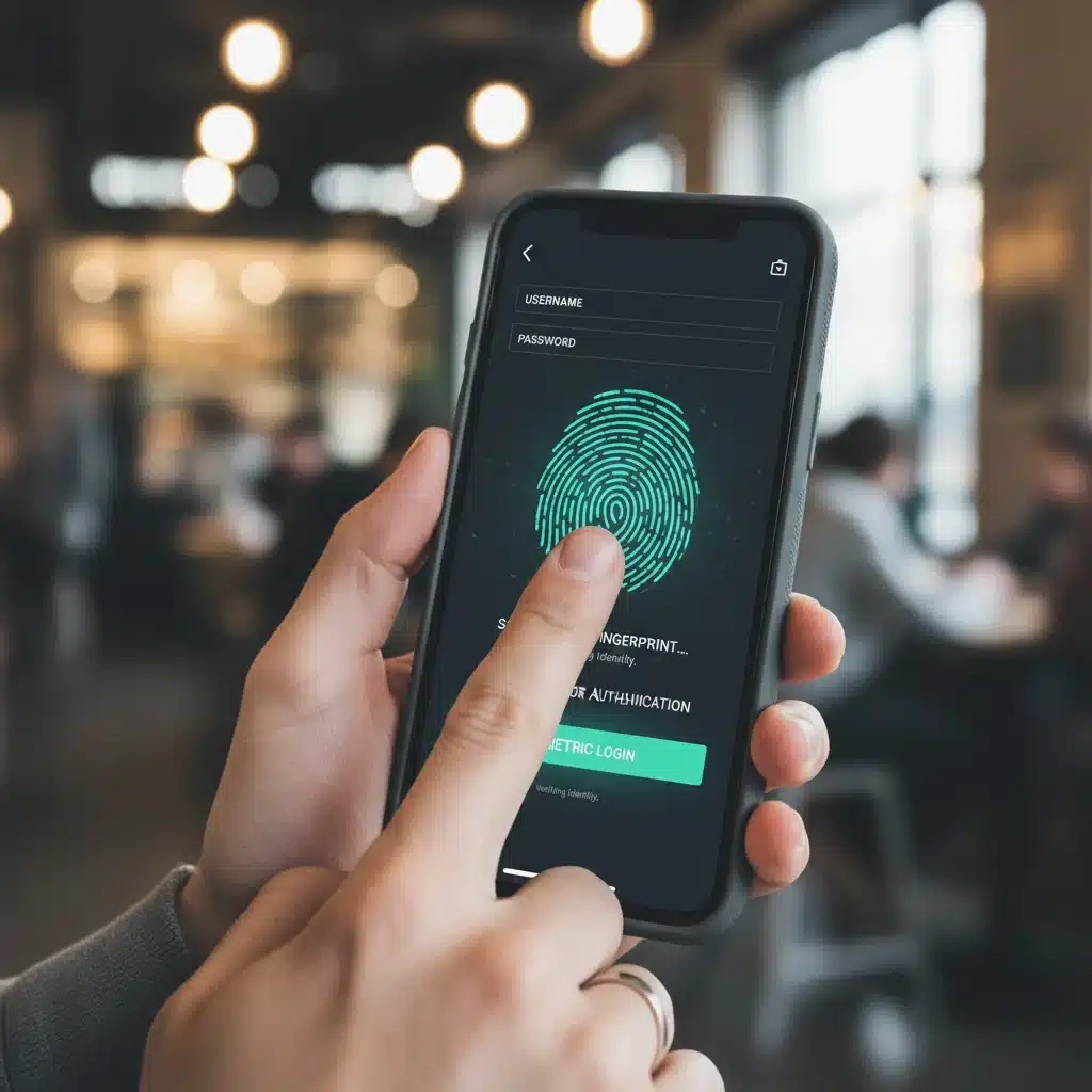 Fingerprint scan for mobile banking authentication