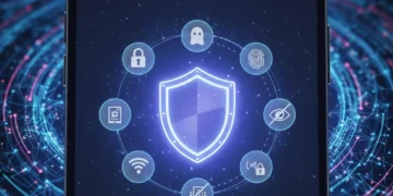 Mobile Privacy Settings 2026: Your Ultimate 7-Step Protection Guide Smartphone screen with privacy settings and digital shield