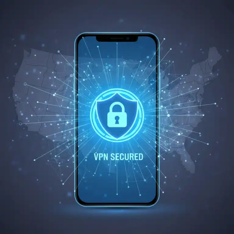 Secure mobile VPN network protecting U.S. data