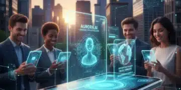 Futuristic smartphone with on-device AI benefits for US users