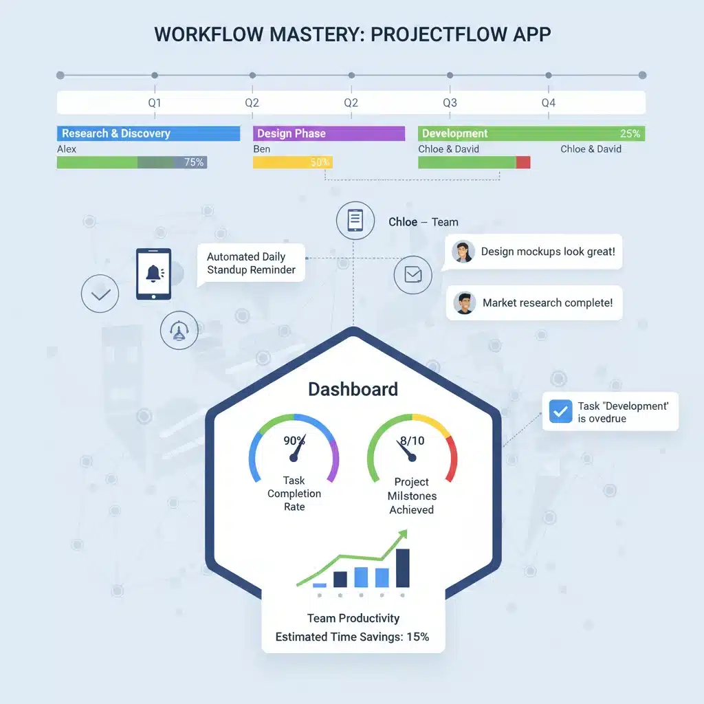 Visualizing optimized team workflow with project management tools