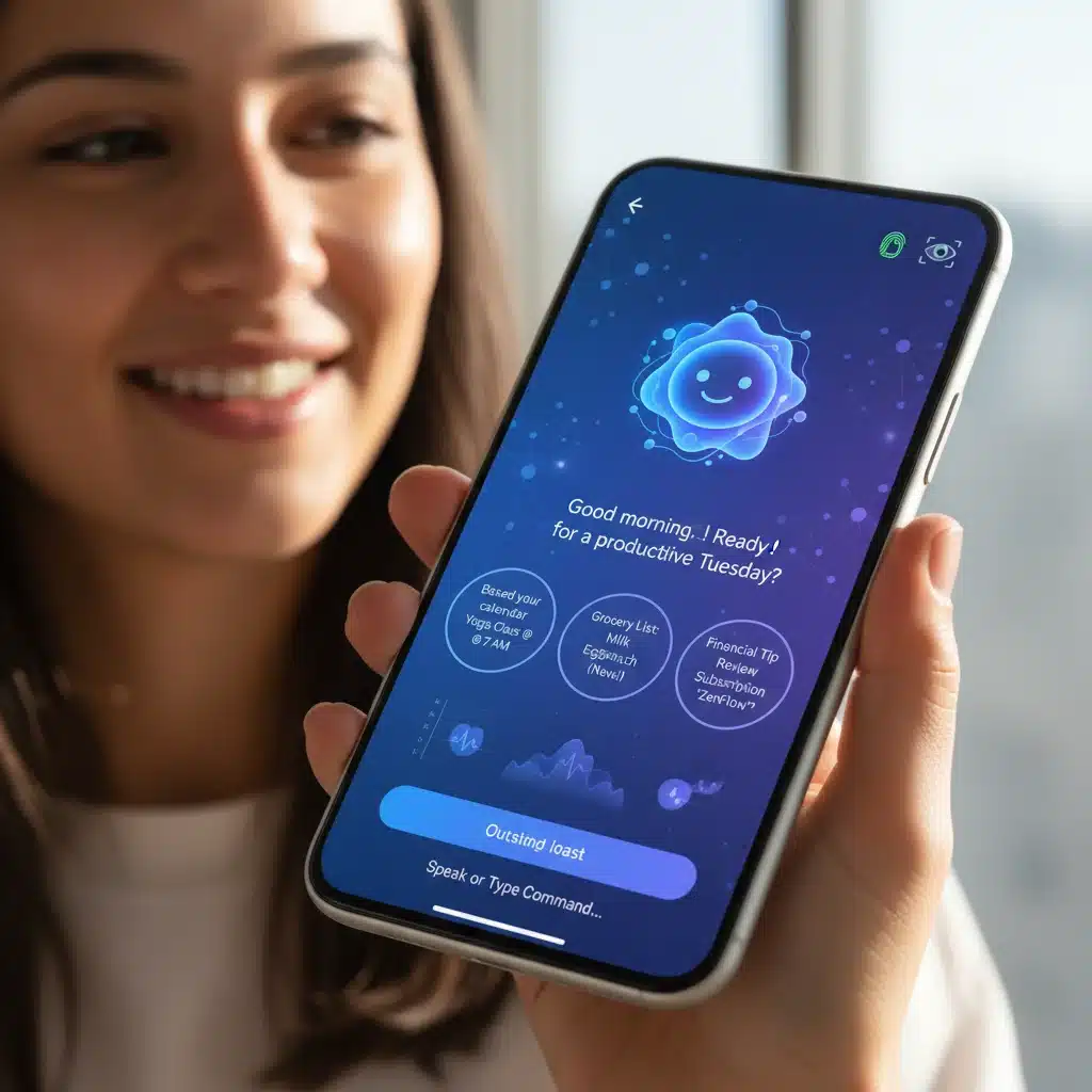 Personalized AI assistant on smartphone enhancing user experience