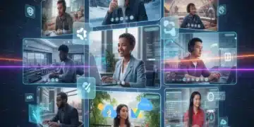 Diverse remote team collaborating seamlessly using cloud tools