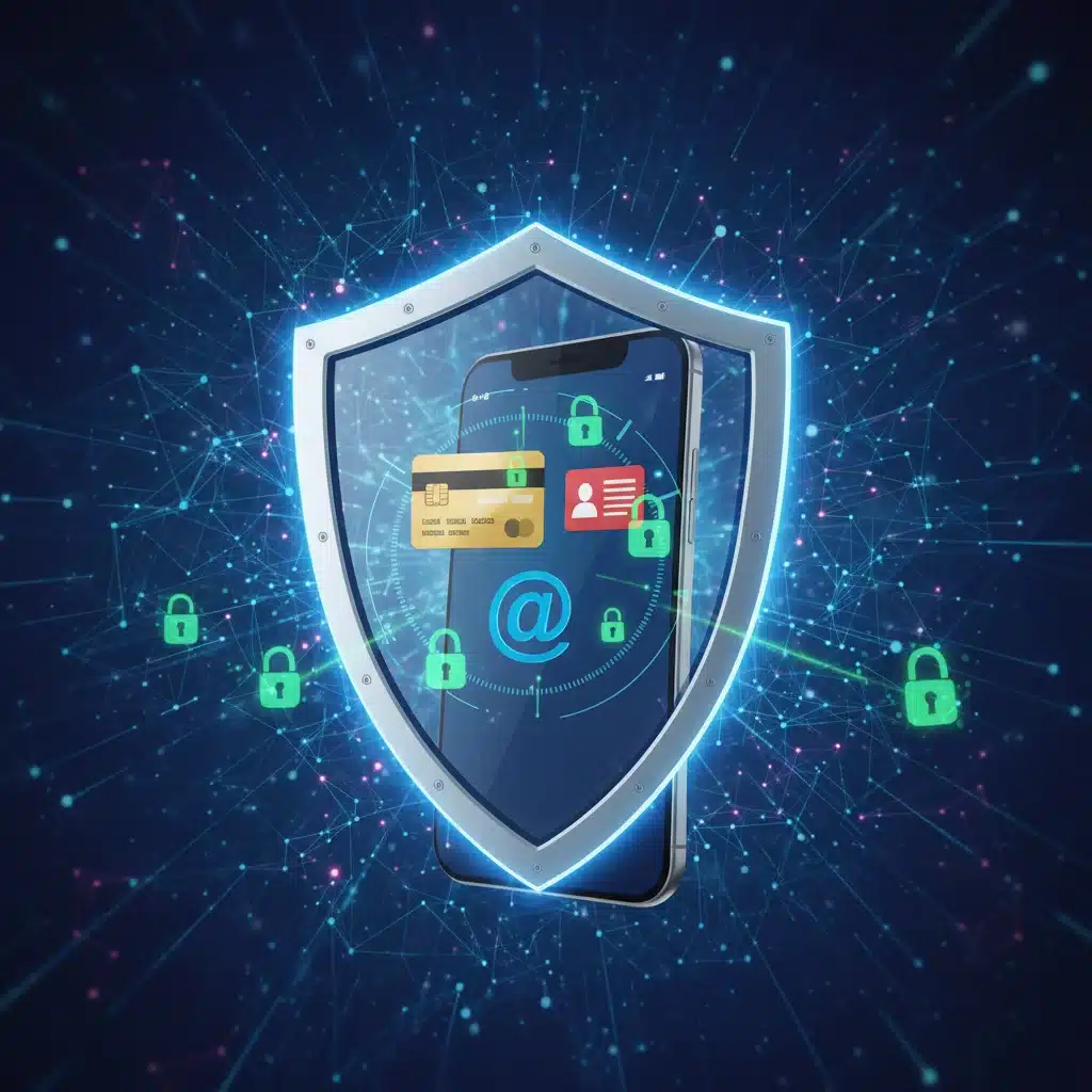 Digital shield protecting smartphone and personal data